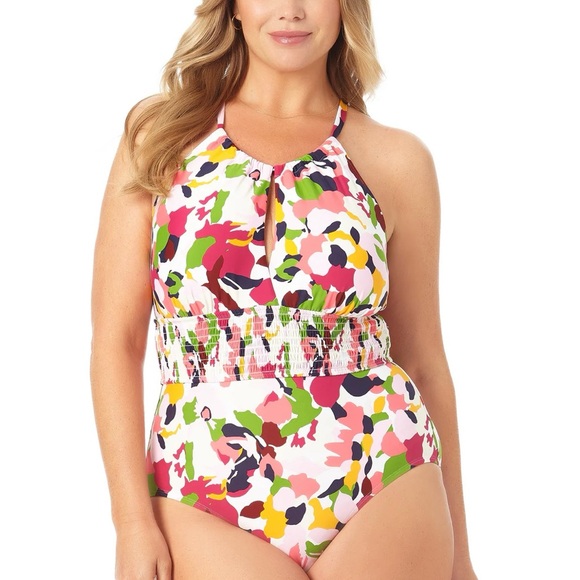 NEW PLUS ANNE COLE Swimsuit - Picture 1 of 8